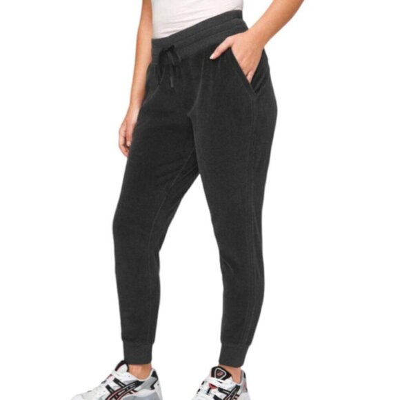 Lululemon Warm Down Jogger Velour Heathered Black‎ 6 - Picture 1 of 8